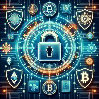 symbols of digital security and cryptocurrency, presenting an engaging and accessible introduction to protecting digital coin