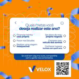 Metas de realização para 2025 com a Velox Financeira Palhoça