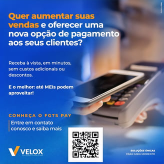 Aumente as vendas de sua empresa com FGTS Pay. Sem Mensalidade e Sem Taxas Receba Via Pix em Minutos