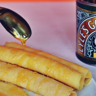 English Pancakes with syrup