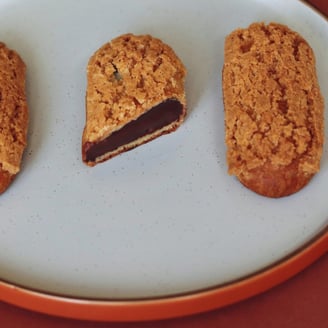 Eclair au Craquelin Filled with Chocolate Creme Patissiere
