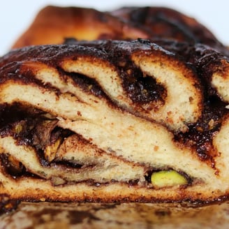 Pistachio, Cardamom, and Chocolate Babka