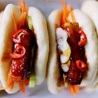Char Siu Pork Belly in Bao Buns