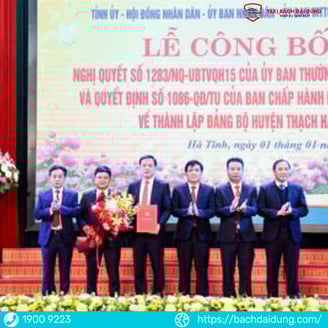 Ra mắt đơn vị hành chính mới ở Hà Tĩnh