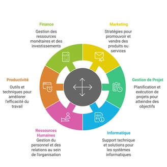 conseil aux entreprises compétences en RH Finance, marketing informatique, gestion de projet