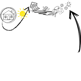 Dibujos varios sobre foto