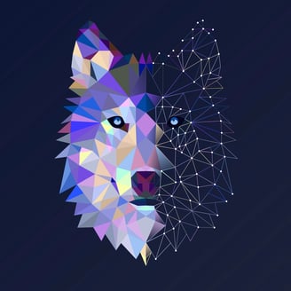 Arte de um Lobo feito no CorelDRAW