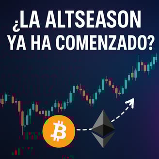 Gráfico con Ethereum y altcoins subiendo mientras Bitcoin se mantiene lateral