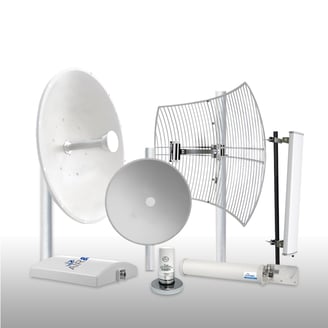 AvantiRed instala enlaces inalámbricos punto a punto utilizando antenas de radiofrecuencia.