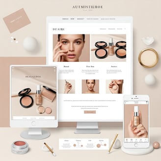 Mobile responsive beauty website