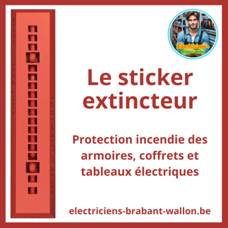 Le sticker extincteur | Protection incendie des armoires, coffrets et tableaux électriques