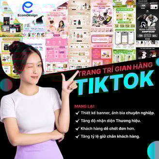 Trang trí gian hàng TikTok