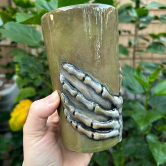 skeleton hand cup