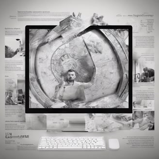 man wearing white top using MacBook