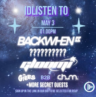 Event flyer for chum. at a Denver Rooftop Show on May 3, 2025.
