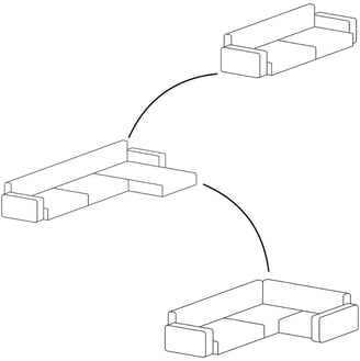 sofás modulares y rinconeras configurados