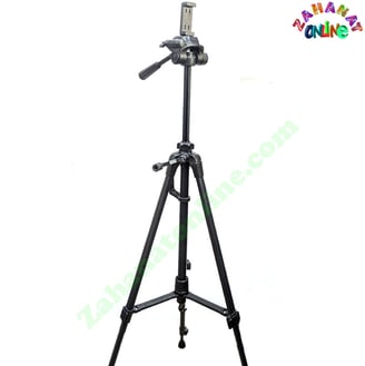 Tripod Stand 3366 with holder for mobile and DSLR, extendable legs and 3-way swivel head
