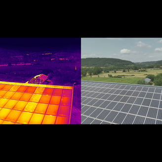 thermographie infrarouge drone ferme solaire