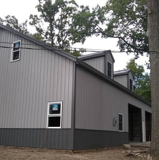 The homeowners added a new garage as a home addition in Goshen, IN.