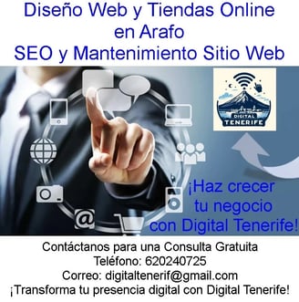 Tu Tienda Online o Tu Diseño Web En Arafo Soporte Técnico a Domicilio