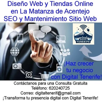 Tu Tienda Online o Tu diseño web en La Matanza de Acentejo Soporte Técnico a Domicilio
