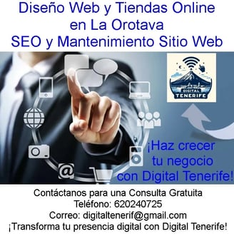 Tu Tienda Online o Tu Diseño Web En La Orotava Soporte Técnico a Domicilio