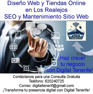Tu Tienda Online o Tu Diseño Web en Los Realejos Soporte Técnico a Domicilio