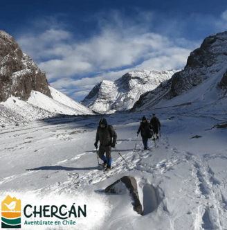 Senderismo en nieve Chile