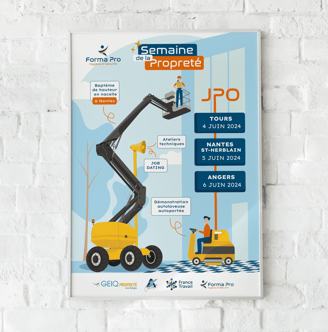 Réalisation : Affiche pour Forma Pro hygiène et sécurité - Amy Atelier Graphique