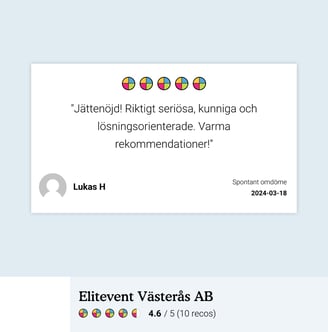 Omdöme från www.reco.se, Lukas H