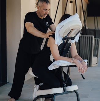 Massage sur chaise