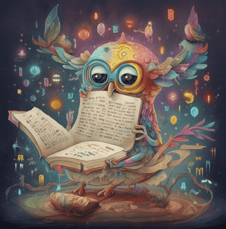 a cartoonish owl 