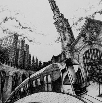 Illustration by Mark Márquez to "Dessine-moi le tram" contest in luxembourg  2020.