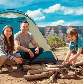 Faire du camping en famille ,Visiter le desert de l'Arizona,le Grand Canyon en famille