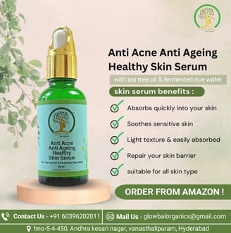 anti acne anti ageing healthy skin serum