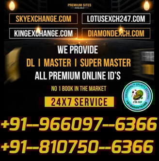 ONLINE CRICKET BETTING ID AVAILABLE DL MDL SMDL MASTER ID SUPER MASTER ID ADMIN ID AVAILABLE