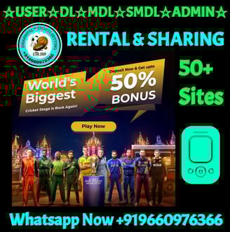 ONLINE CRICKET BETTING ID AVAILABLE DL MDL SMDL MASTER ID SUPER MASTER ID ADMIN ID AVAILABLE