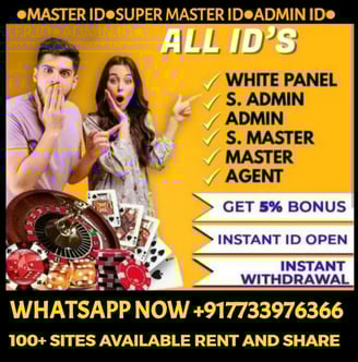 ONLINE CRICKET BETTING ID AVAILABLE DL MDL SMDL MASTER ID SUPER MASTER ID ADMIN ID AVAILABLE
