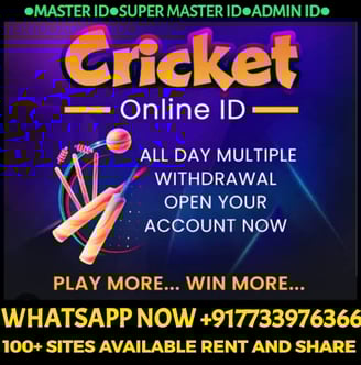 ONLINE CRICKET BETTING ID AVAILABLE DL MDL SMDL MASTER ID SUPER MASTER ID ADMIN ID AVAILABLE