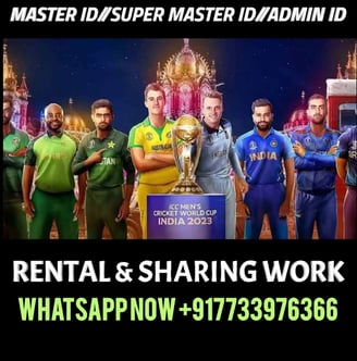 ONLINE CRICKET BETTING ID AVAILABLE DL MDL SMDL MASTER ID SUPER MASTER ID ADMIN ID AVAILABLE