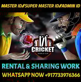 ONLINE CRICKET BETTING ID AVAILABLE DL MDL SMDL MASTER ID SUPER MASTER ID ADMIN ID AVAILABLE