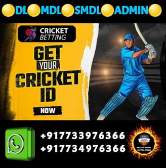 ONLINE CRICKET BETTING ID AVAILABLE DL MDL SMDL MASTER ID SUPER MASTER ID ADMIN ID AVAILABLE