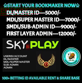 ONLINE CRICKET BETTING ID AVAILABLE DL MDL SMDL MASTER ID SUPER MASTER ID ADMIN ID AVAILABLE