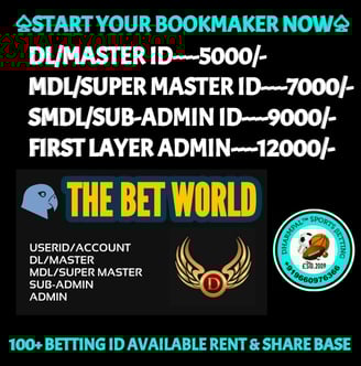ONLINE CRICKET BETTING ID AVAILABLE DL MDL SMDL MASTER ID SUPER MASTER ID ADMIN ID AVAILABLE