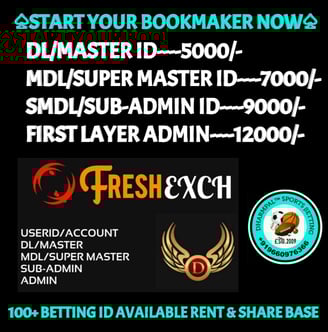 ONLINE CRICKET BETTING ID AVAILABLE DL MDL SMDL MASTER ID SUPER MASTER ID ADMIN ID AVAILABLE