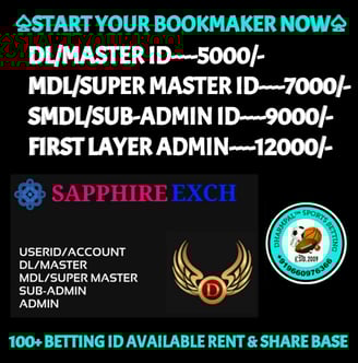 ONLINE CRICKET BETTING ID AVAILABLE DL MDL SMDL MASTER ID SUPER MASTER ID ADMIN ID AVAILABLE