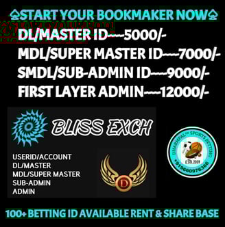 ONLINE CRICKET BETTING ID AVAILABLE DL MDL SMDL MASTER ID SUPER MASTER ID ADMIN ID AVAILABLE