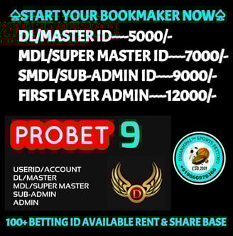 ONLINE CRICKET BETTING ID AVAILABLE DL MDL SMDL MASTER ID SUPER MASTER ID ADMIN ID AVAILABLE