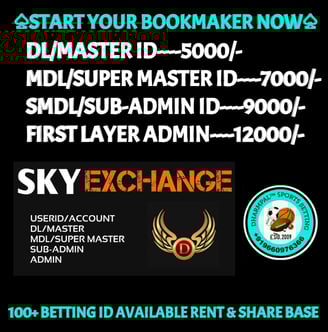 ONLINE CRICKET BETTING ID AVAILABLE DL MDL SMDL MASTER ID SUPER MASTER ID ADMIN ID AVAILABLE