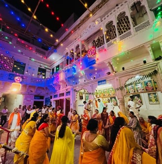 Celebration at Shrinathji Temple Nathdwara Rajasthan